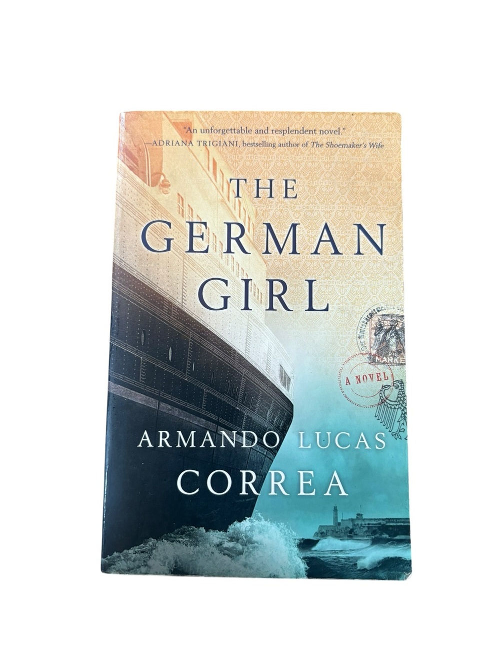 3/$20 The German Girl by Armando Lucas Correa - Blue Teal Ombre paperback
